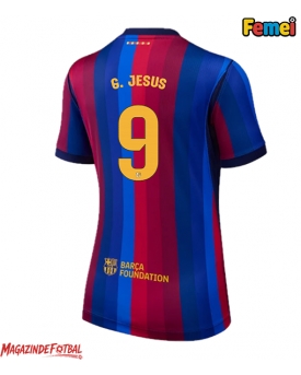 Barcelona Gabriel Jesus #9 Tricou Fotbal Replică 2026-27 Femei Acasa Barcelona Gabriel Jesus #9 Tricou Fotbal Replică 2026-27 Femei Acasa